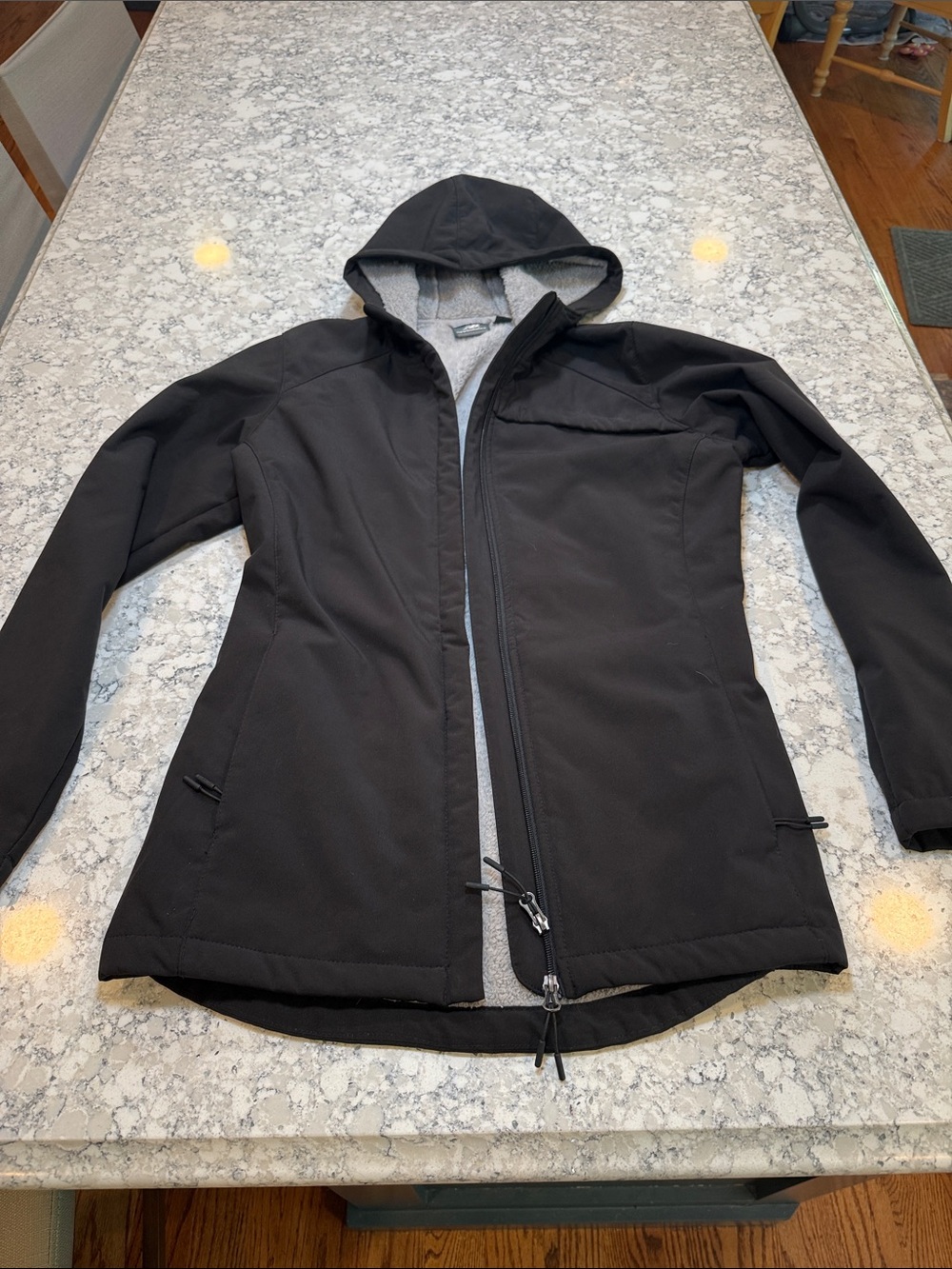 New Balance Black Hooded Utility Sherpa lined Jacket - Women size M